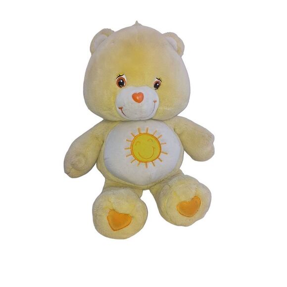 2002 CARE BEAR  FUNSHINE Yellow Sunshine Jumbo Plush 27" Bear - Picture 1 of 7